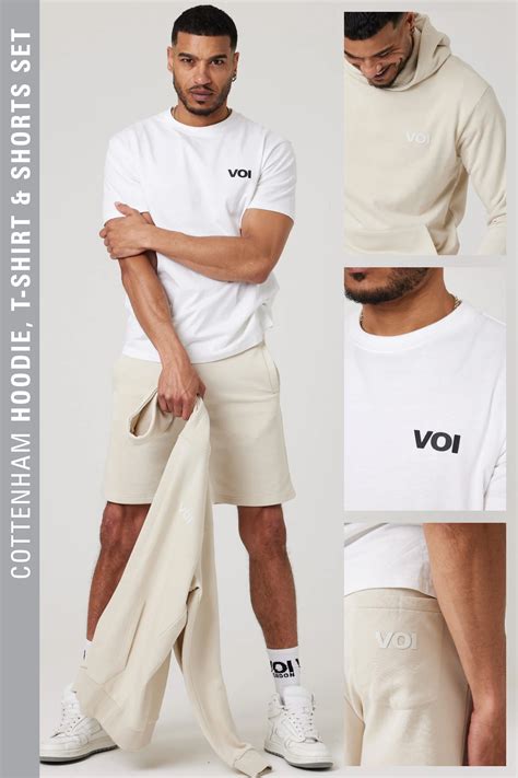 Cottenham Hoodie, T-Shirt & Shorts Set - Beige – Voi London Middle East
