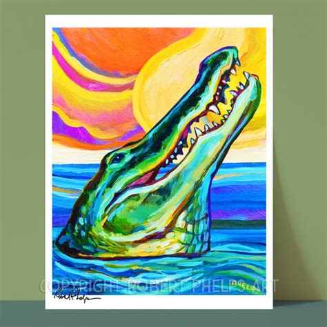 Abstract Alligator Painting