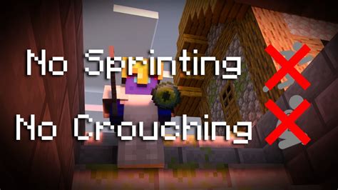 Can You Beat Minecraft Without Sprinting Or Crouching Youtube