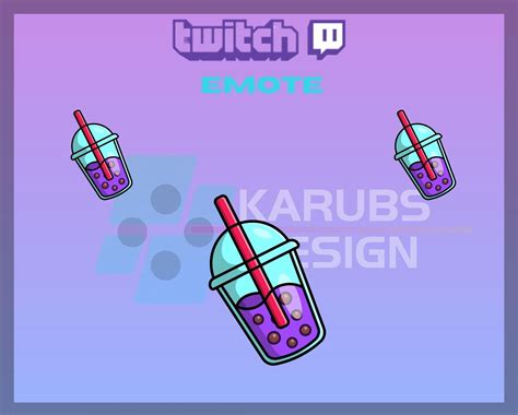 Twitch Emotes Boba Emote Cute Boba Emote Bubble Tea Emote Discord