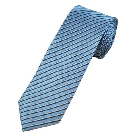 Blue Navy And Silver Striped Luxury Silk Mens Tie From Ties Planet Uk