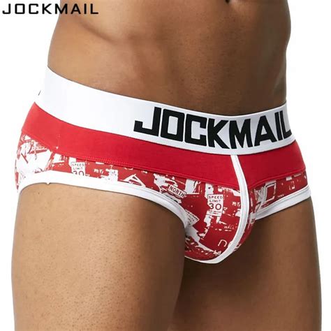 JOCKMAIL Brand Men Underwear Briefs Cotton Print Gay Calcinhas