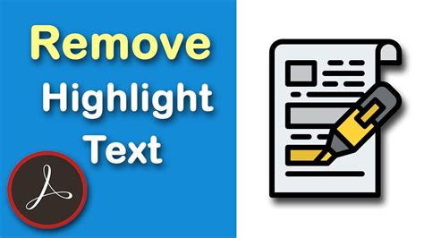 How To Remove Highlight From Pdf Using Adobe Acrobat Pro Dc Youtube
