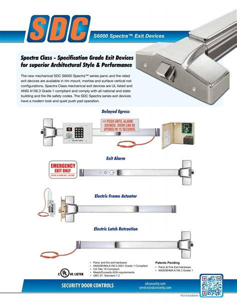 Datasheet SDC Security Door Controls