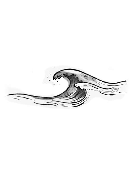 Small Wave Tattoo Ocean Wave Tattoo Surfer Tattoo Wave Tattoo Design