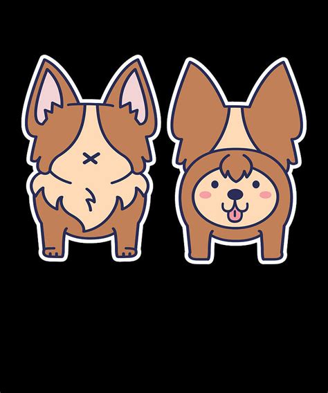 Cute Anime Dog Manga Kawaii Puppy Dog Digital Art by Moon Tees - Pixels