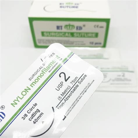 Disposable Medical Supplies Nylon Suture Non Absorbable Medical