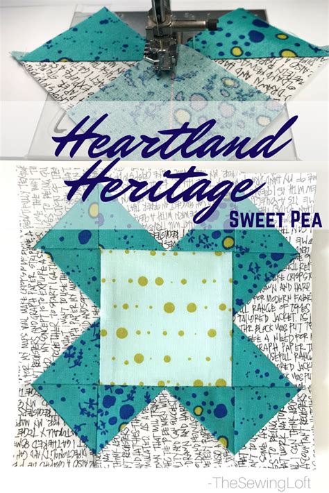 Sweet Pea Quilt Block Heartland Heritage The Sewing Loft