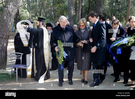 King CONSTANTINE of Greece with his wife Queen ANNE-MARIE of Greece and ...