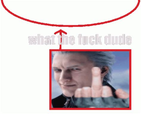 Vergil Middle Finger Sticker Vergil Middle Finger Rude Finger