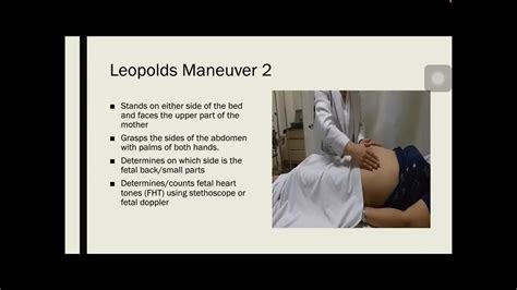 Leopold’s Maneuver Youtube