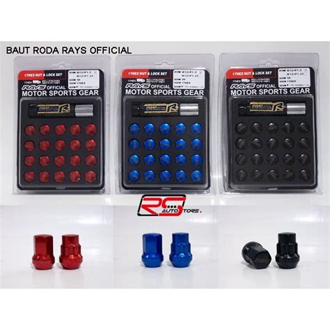 Jual Baut Roda Lug Nut Rays Official Pendek Baja Shopee Indonesia