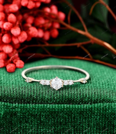 Minimalist Engagement Ring Promise Ring For Her Dainty Engagement