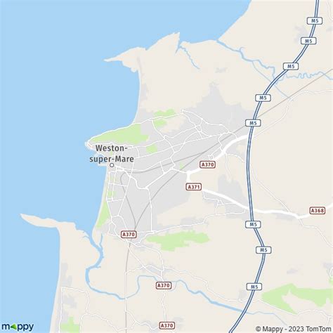 Map Weston Super Mare Map Of Weston Super Mare Bs And Practical