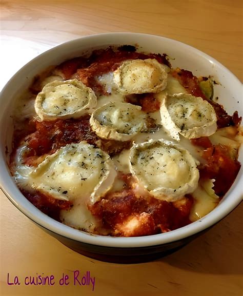 Recette de Gratin de ravioles chèvre et tomate