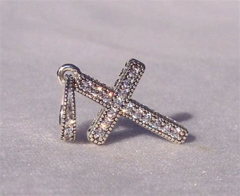 Cross Pandora Bracelet Charm Protection Pendant Clear Cz Etsy