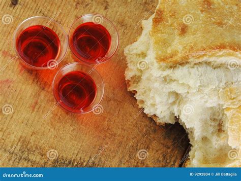 Communion Bread and Wine stock photo. Image of sacrament - 9292804