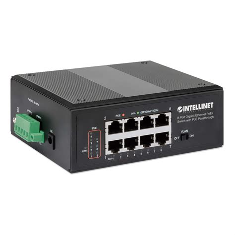 poe powered  port gbe poe industrial switch  poe passthrough