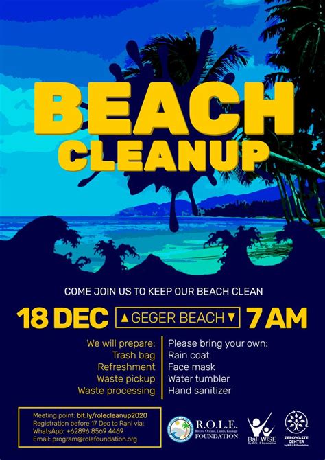 Beach Cleanup Flyer Design R O L E Foundation