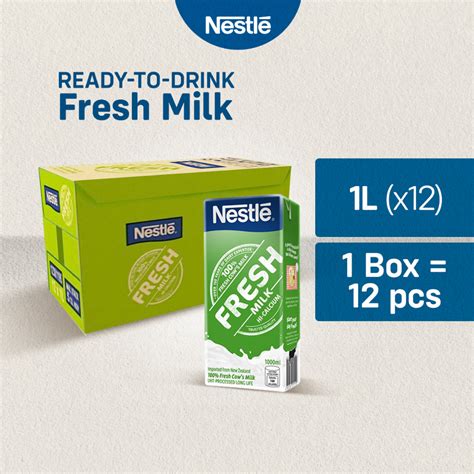 Nestle Fresh Milk High Calcium 1L Pack Of 12 Shopee Philippines