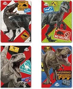 Jurassic World Licence Officielle 12 Cahiers Scolaires Format A4