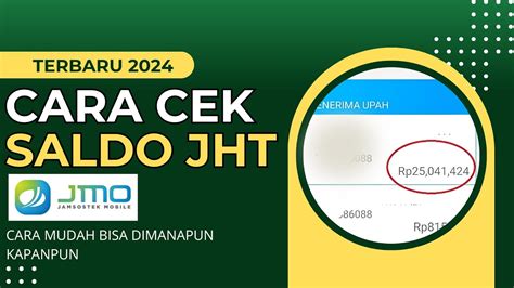 Tutorial Cara Cepat Cek Saldo Jht Jaminan Hari Tua Jamsostek Bpjs