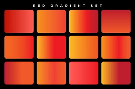 Premium Vector | Red gradient color set