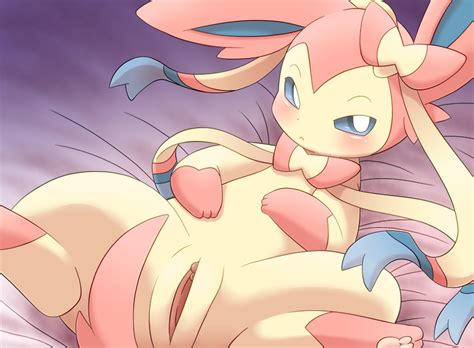 Rule 34 Blush Eeveelution Female Feral Generation 6 Pokemon Hm3526 Looking At Viewer Lying