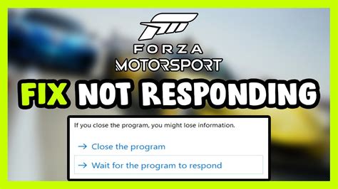 How To FIX Forza Motorsport Not Responding YouTube