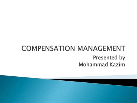 Compensation Management Ppt