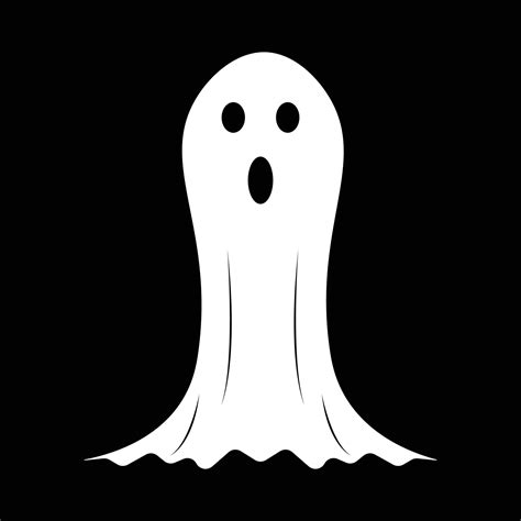 Halloween white ghost design on a black background. Ghost with abstract shape design. Halloween ...