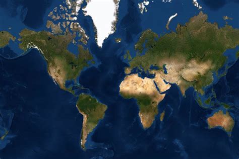 Map Of The World From Satellite Robyn Christye