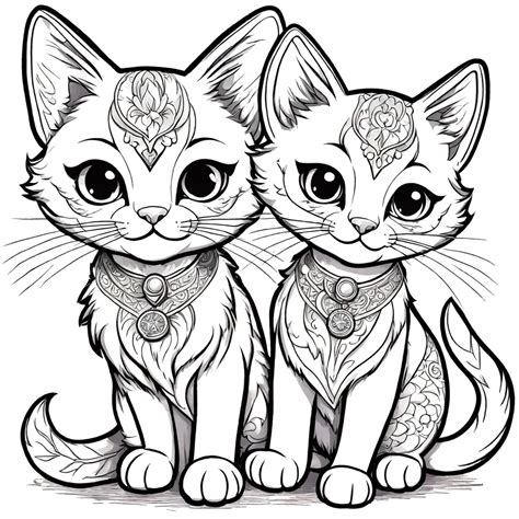 Ausmalbilder Katzen zum Ausdrucken