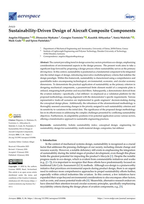 (PDF) Sustainability-Driven Design of Aircraft Composite Components