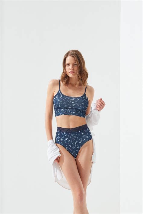 Ndigo Ch Desenli Lastikli Y Ksek Bel Lazer Kesim Kad N Bikini K Lot Modam Zbir