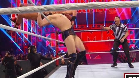 WWE Daniel Bryan Wardrobe Malfunction Elimination Chamber Wrestling