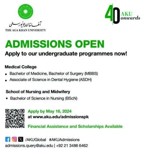 Aga Khan University AKUMC Karachi Announces BS Admission 2024 Online