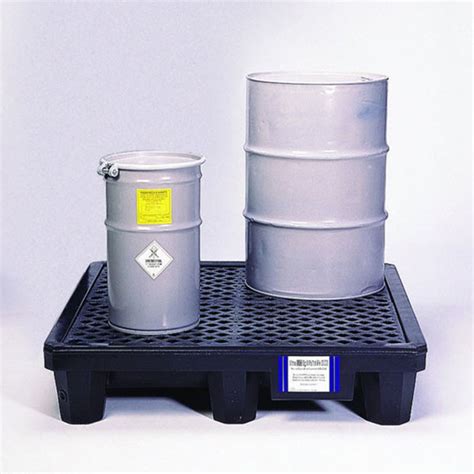 Spill Pallet - 4 Drum; Includes Drain - ERG Environmental Services