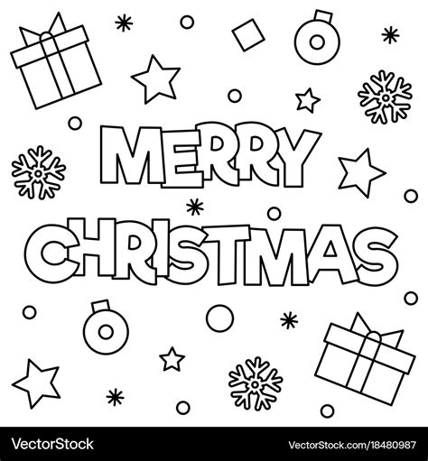 Merry Christmas Logo Coloring Pages