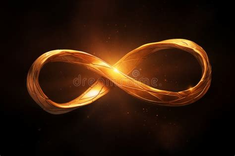 A Golden Infinity Symbol On A Black Background Stock Illustration Illustration Of Design