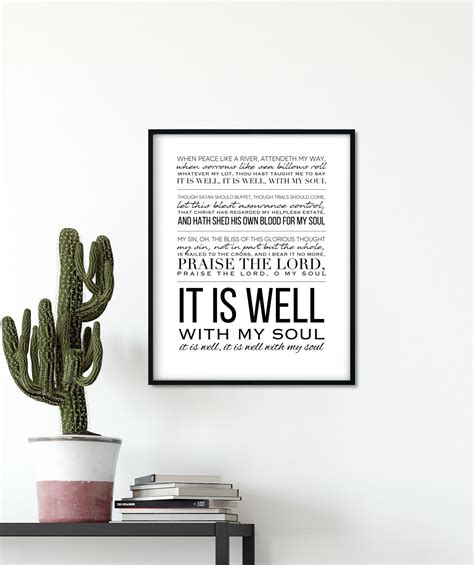 It is Well With My Soul Hymn Hymn Wall Art Christian Song | Etsy