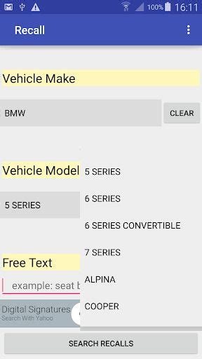 Vehicle Recall Checker