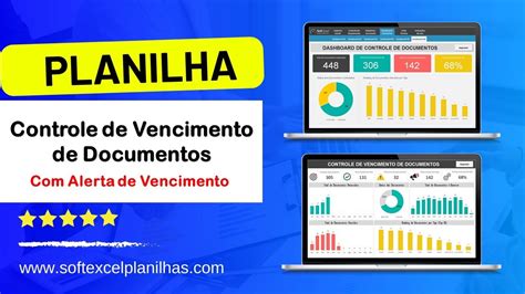 Planilha De Controle De Vencimento De Documentos Em Excel Dashboard