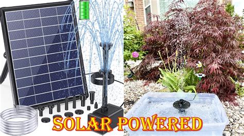 Poposoap Solar Fountain Pump Built In Mah Battery W Dry