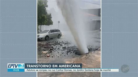 Rompimento de adutora afeta abastecimento de água em quatro pontos de