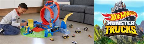 Hot Wheels Monster Trucks Wulkan Kaskaderska arena Zestaw do zabawy ze światełkami i dźwiękami