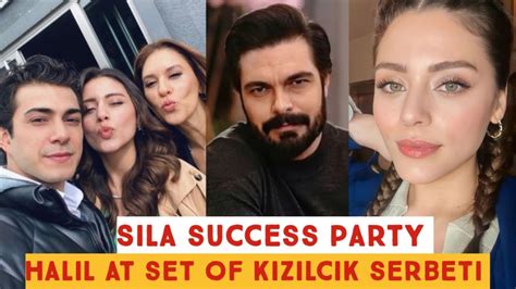 Sila Turkoglu Success Party Halil Ibrahim Ceyhan At Set Of Kizilcik