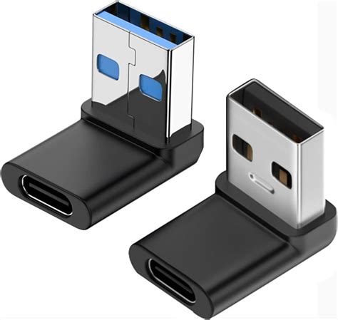 Herfair 2 Pack USB C Female To USB Male Adapter USB C To USB 3 1 90