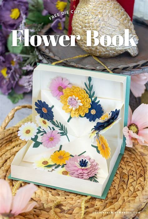 Pop Up Flower Book Designs By Miss Mandee Pop Up Card Templates