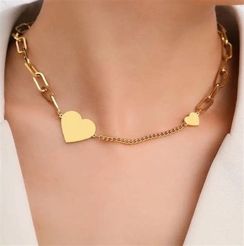 Collier Gros Maillon Coeur DES BIJOUX FANTAISIE